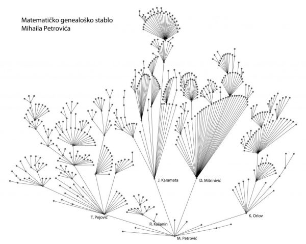 Mathematical Genealogy of Mihailo Petrović